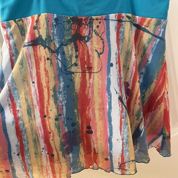 Weston Wear Y2K Mesh Spaghetti Strap Tank Top Paint Splatter Size Medium NEW - Picture 15 of 15